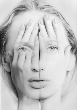 Illustration for article titled Hyper-realistic paintings look like huge double-exposure photos
